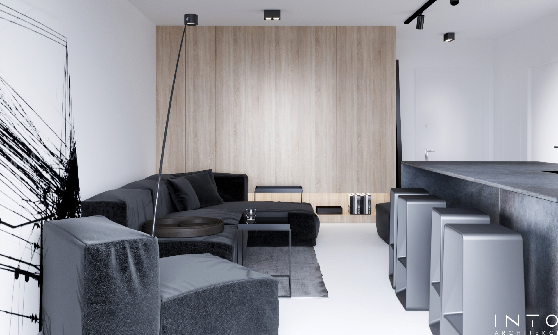 Minimalistyczne mieszkanie 55 m² Warszawa